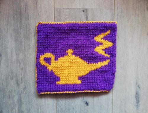 carré Aladdin au tricot