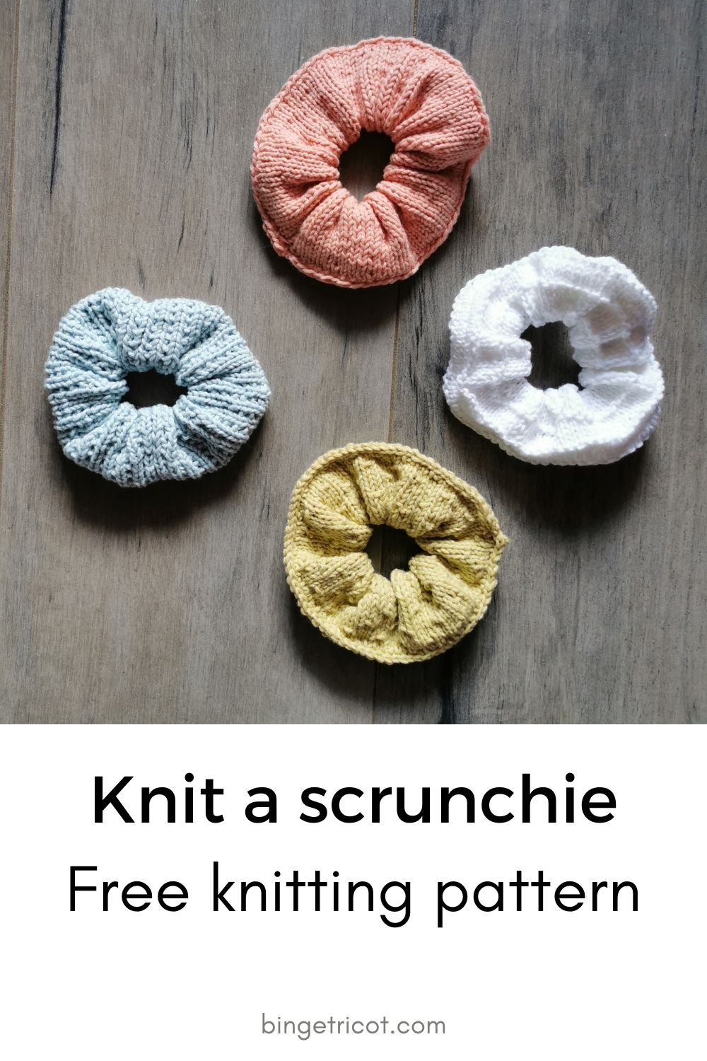 The perfect scrunchie recipe ! (Free knitting pattern) Binge Tricot