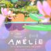 Affiche du film Amélie et la Métaphysique des tubes, avec une petite fille allongée dans un étang japonais.